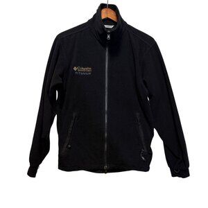 Columbia Mens Titanium Omni Therm Stretch Full-Zip Black Fleece Jacket Size S